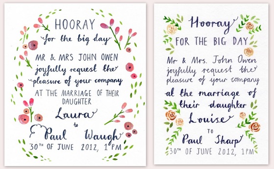 560x346 Wedding Trends 2014 Hand Illustrated Wedding Invites ~ Creative