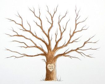 340x270 Medium Wedding Tree Guest Book 20 X 16 Family Tree Customizable