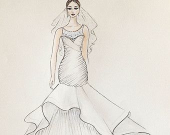 Wedding Veil Drawing at GetDrawings | Free download