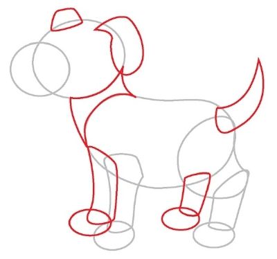 400x374 How Do You Draw A Dog By Step Learn To Sketch