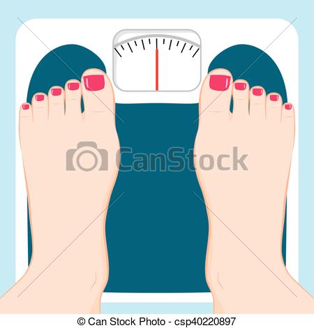450x470 Weight Scale Feet. Close Up Of Female Feet Standing On Eps