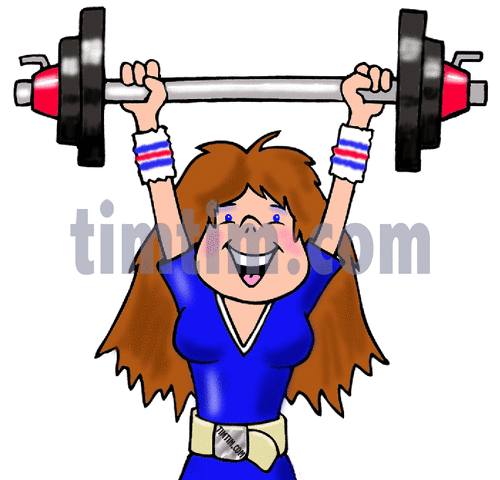 500x480 Free Drawing Of A Weightlifter Girl From The Category Sports