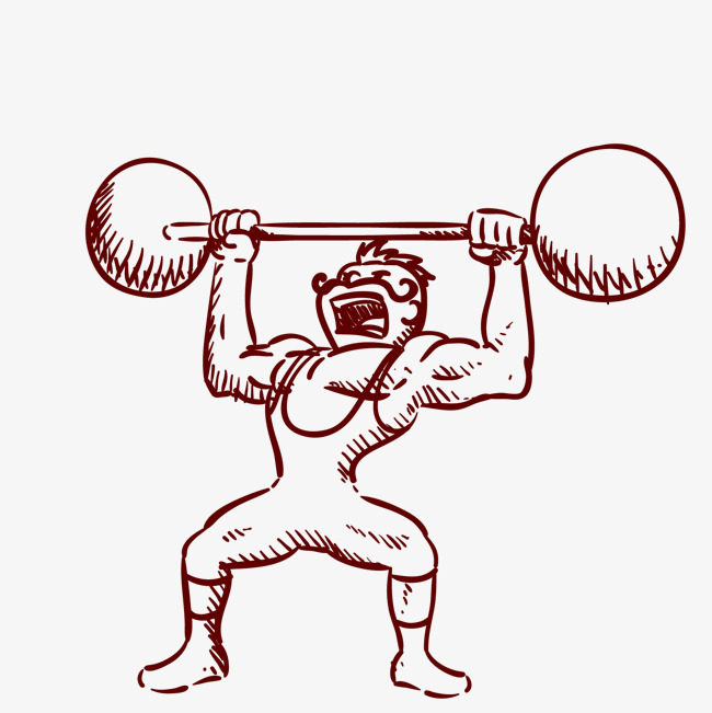 650x651 Hand Drawn Vector Weightlifting, Hand Painted Weightlifting