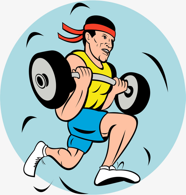 650x680 Weightlifter, Cartoon Hand Drawing, Weightlifting, Barbell Png