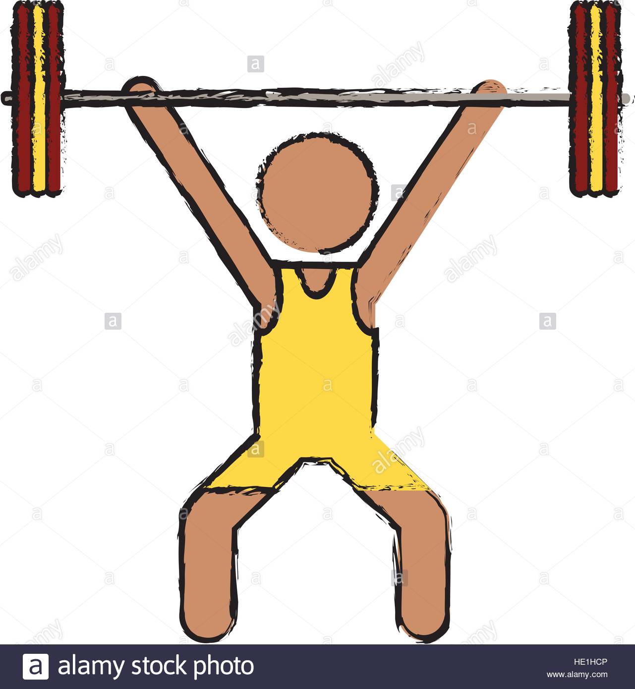 1281x1390 Drawing Man Weight Lifter Sport Athlete Stock Vector Art