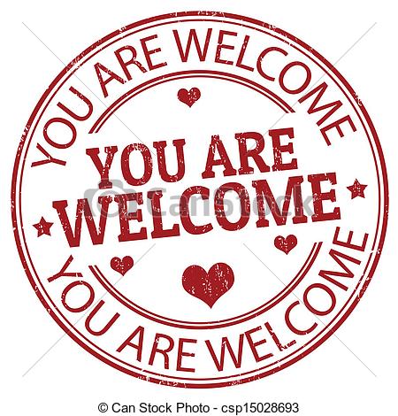 450x470 You Are Welcome Stamp. Grunge Rubber Stamp With The Text You