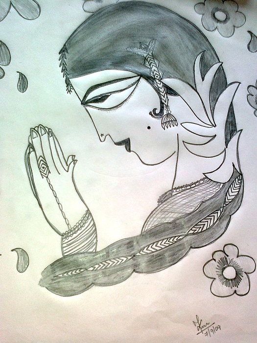 525x700 Welcome Drawing By Btulasi Krish