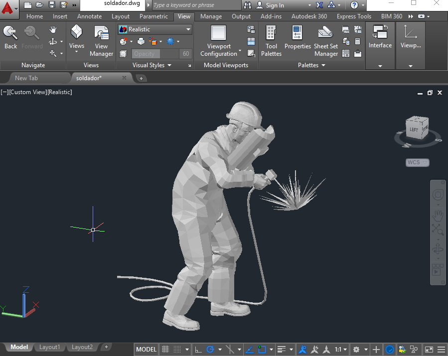 899x715 Welder 3d Person Autocad Dwg