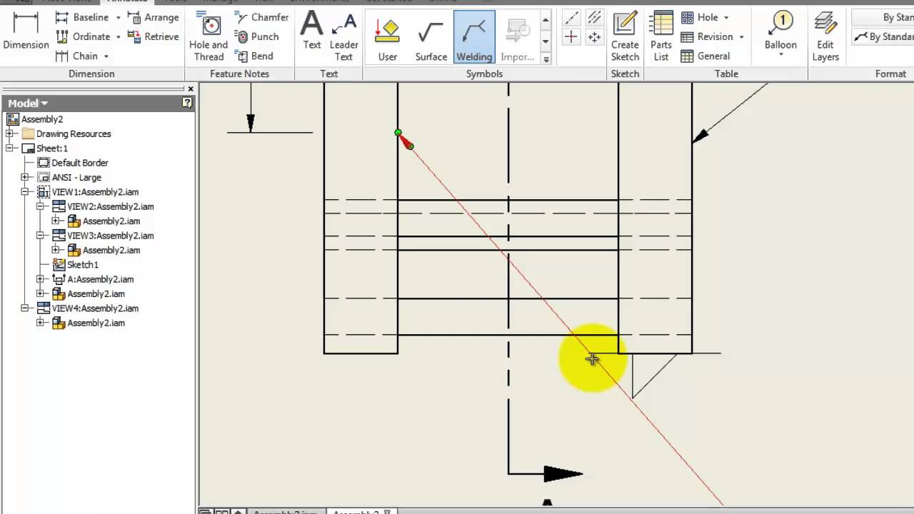 1280x720 116 Inventor Drawing Tutorial Welding