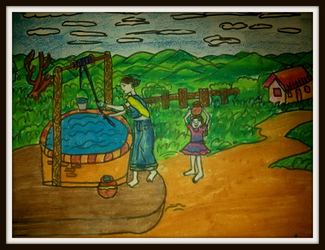 1080x830 Woman Drawing Water From The Well