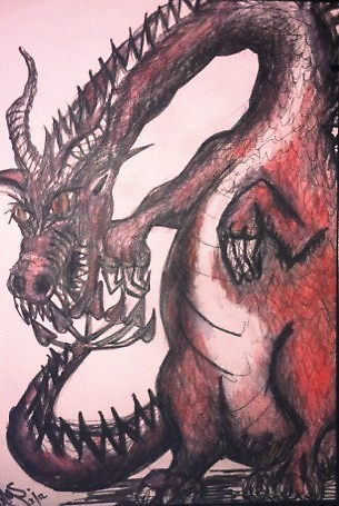 305x455 Welsh Dragon Drawing By Dallys Redbubble