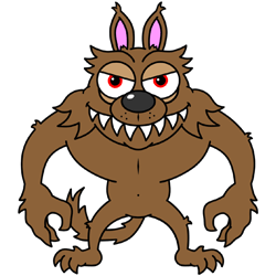 250x250 Cartoon Werewolf Step By Step Drawing Lesson