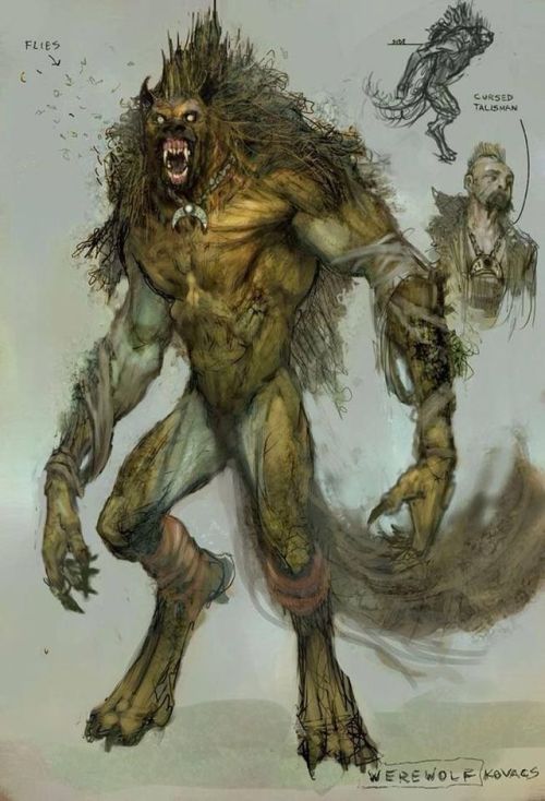 500x734 Draw A Werewolf