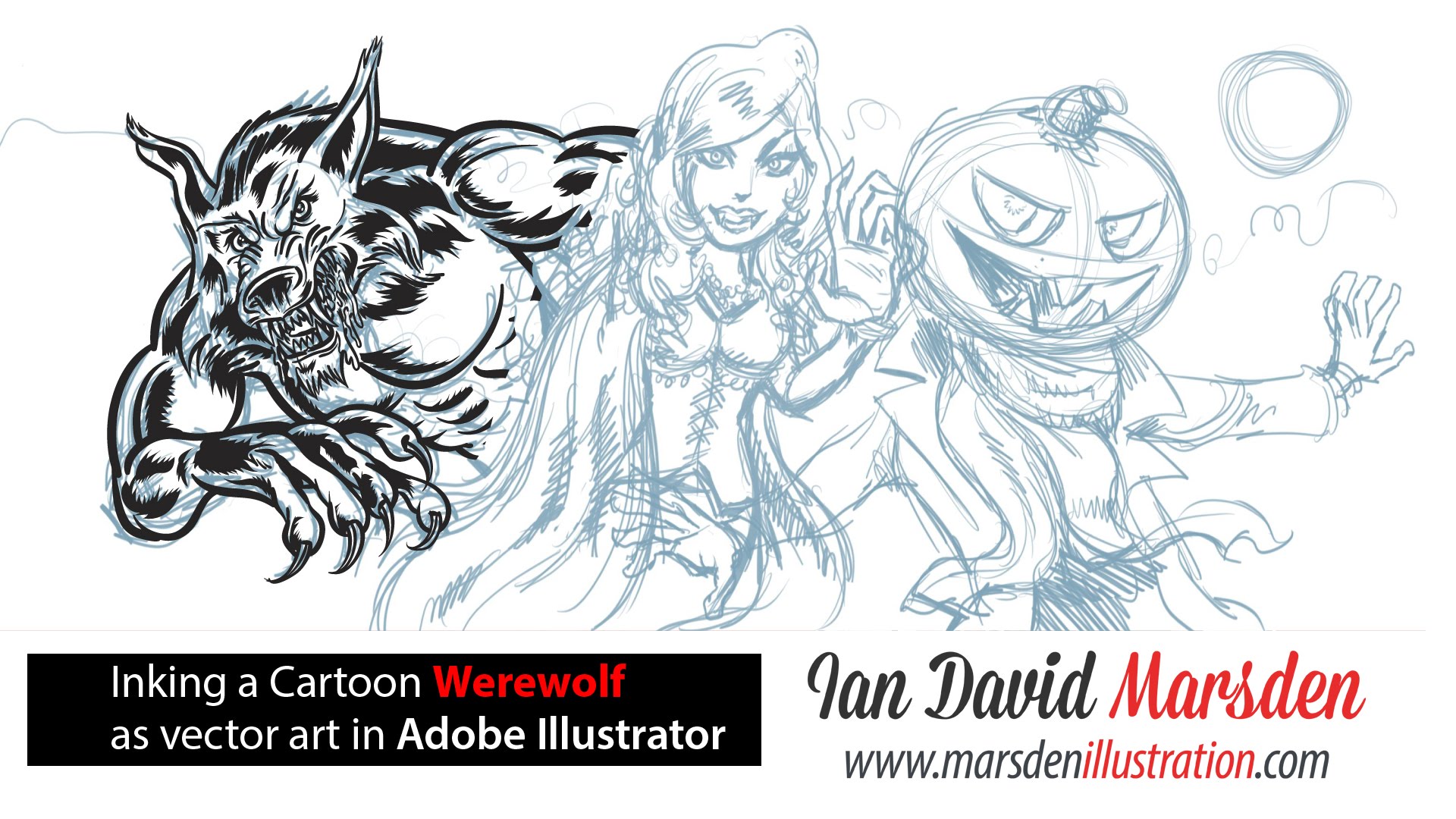 1920x1080 Drawing Tutorial How To Draw A Cool Cartoon Werewolf