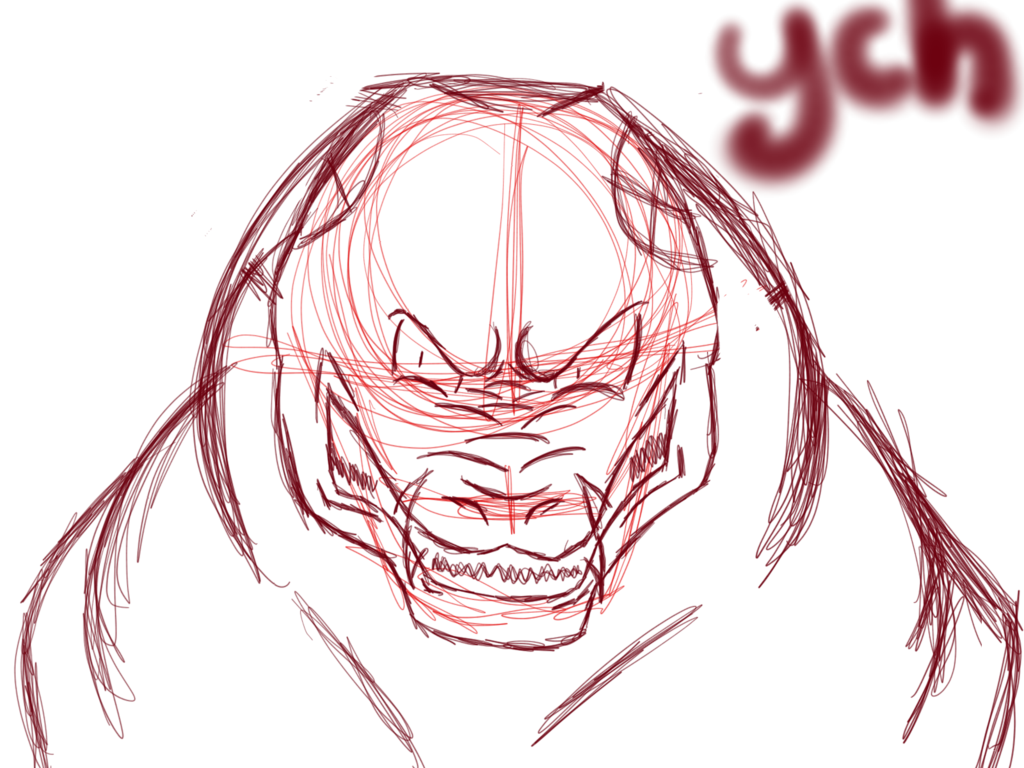 1024x768 Ych Creepy Smile (Open) By Werewolfprotecter