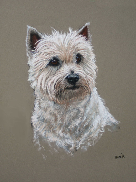 570x766 West Highland White Westie Dog Dog Gift Dog Lover Gift Fine