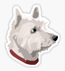 210x230 Westie Drawing Stickers Redbubble