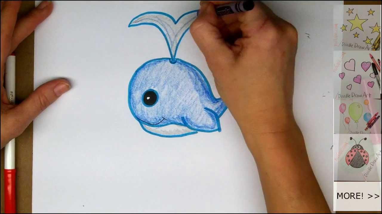 1280x720 Really Easy Drawings Drawing How To Draw A Cute Cartoon Whale