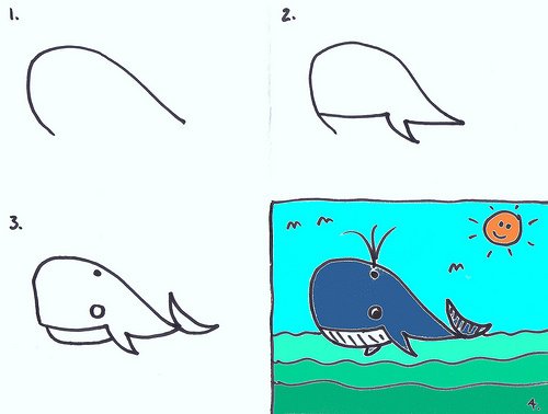 500x378 How To Draw A Whale For Kids Art For Kids