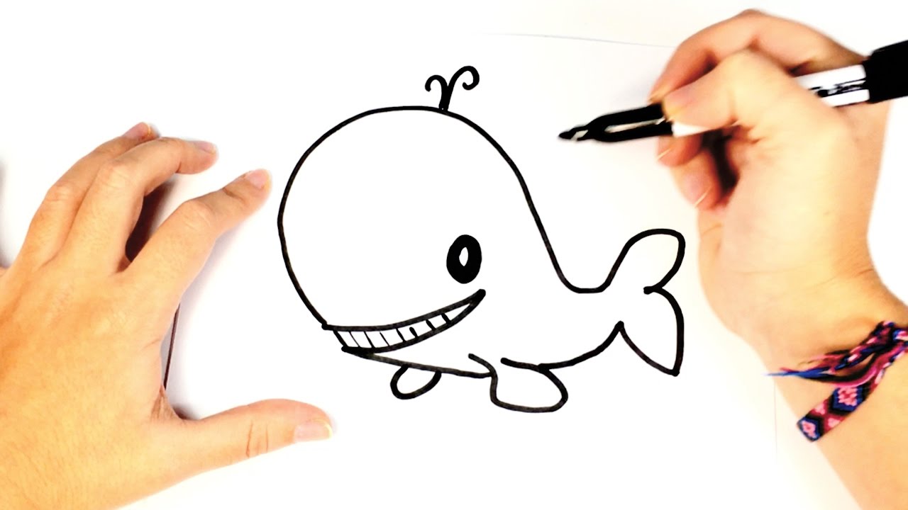 1280x720 How To Draw A Whale For Kids Easy Whale Drawing Tutorial