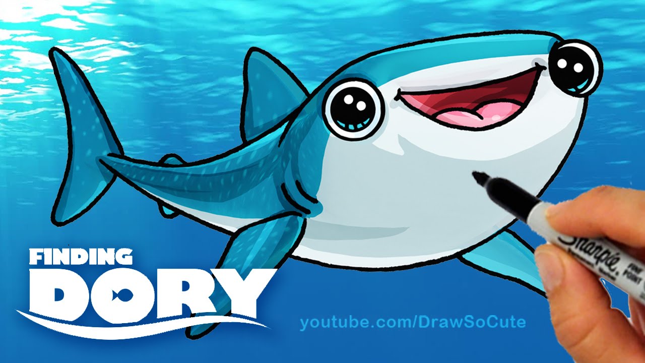 1280x720 How To Draw Destiny From Finding Dory Step By Step Cute Whale