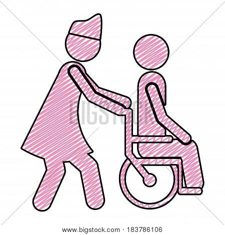 450x470 Color Pencil Drawing Nurse Helping Vector Amp Photo Bigstock