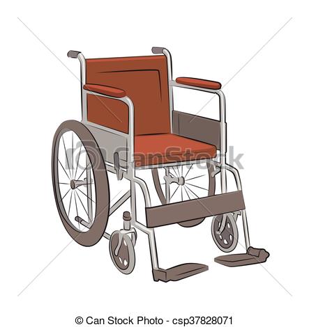 443x470 Wheelchair Vector Illustration Isolated On White Background