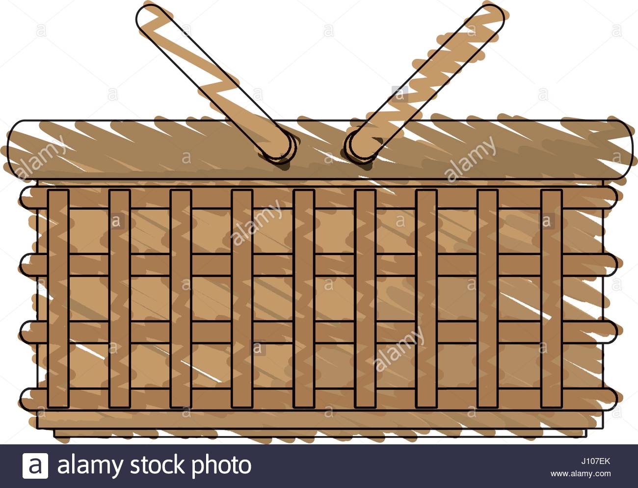 1300x995 Drawing Wicker Basket Picnic Image Stock Vector Art Amp Illustration