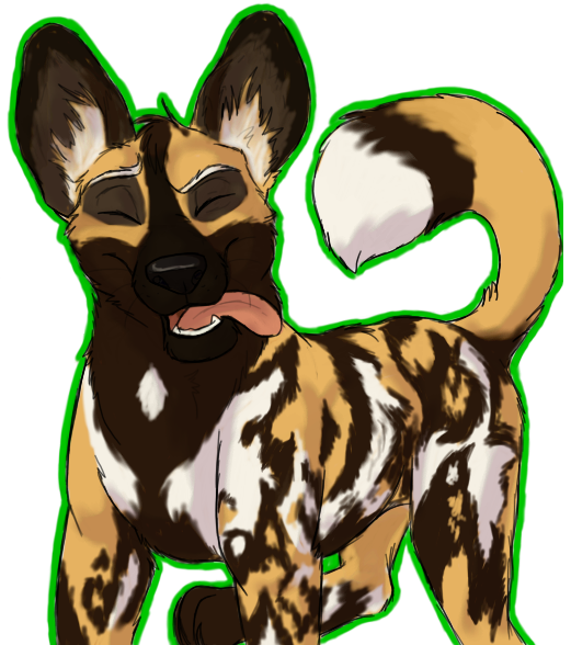 521x588 African Wild Dog By On @ Animal