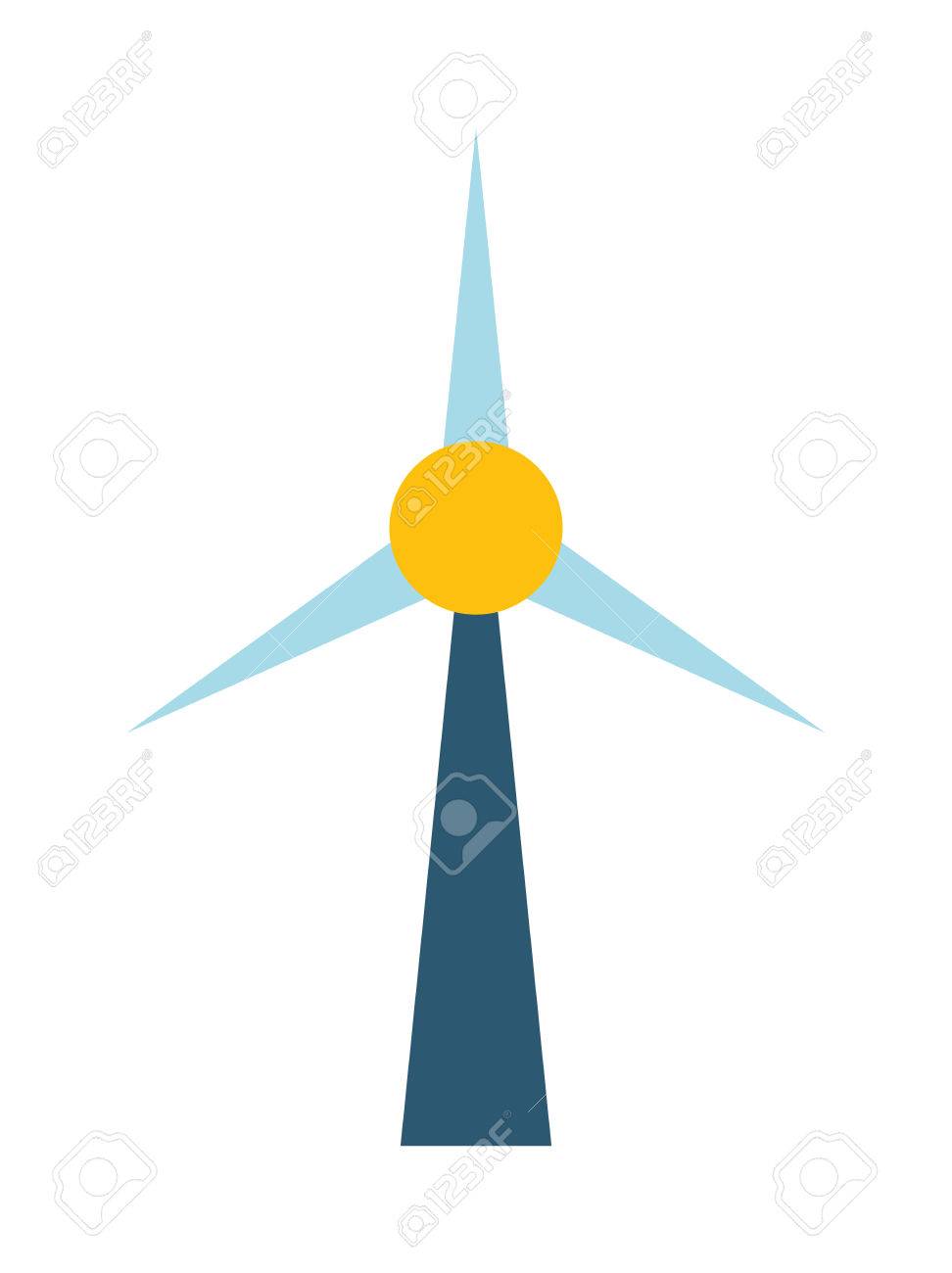 972x1300 Wind Mill Station Power Plant, Flat Vector Drawing Illustration