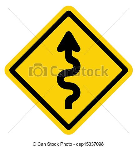 439x470 Winding Road Sign Eps Vectors