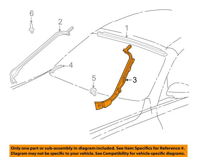 640x511 Lexus Toyota Oem 02 10 Sc430 Windshield Side Molding Left