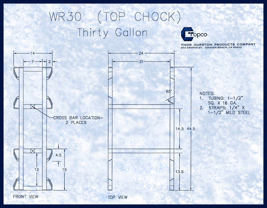 1024x796 Wr30 30 Gallon Topco, Inc. We Make Wine Barrel Racks.