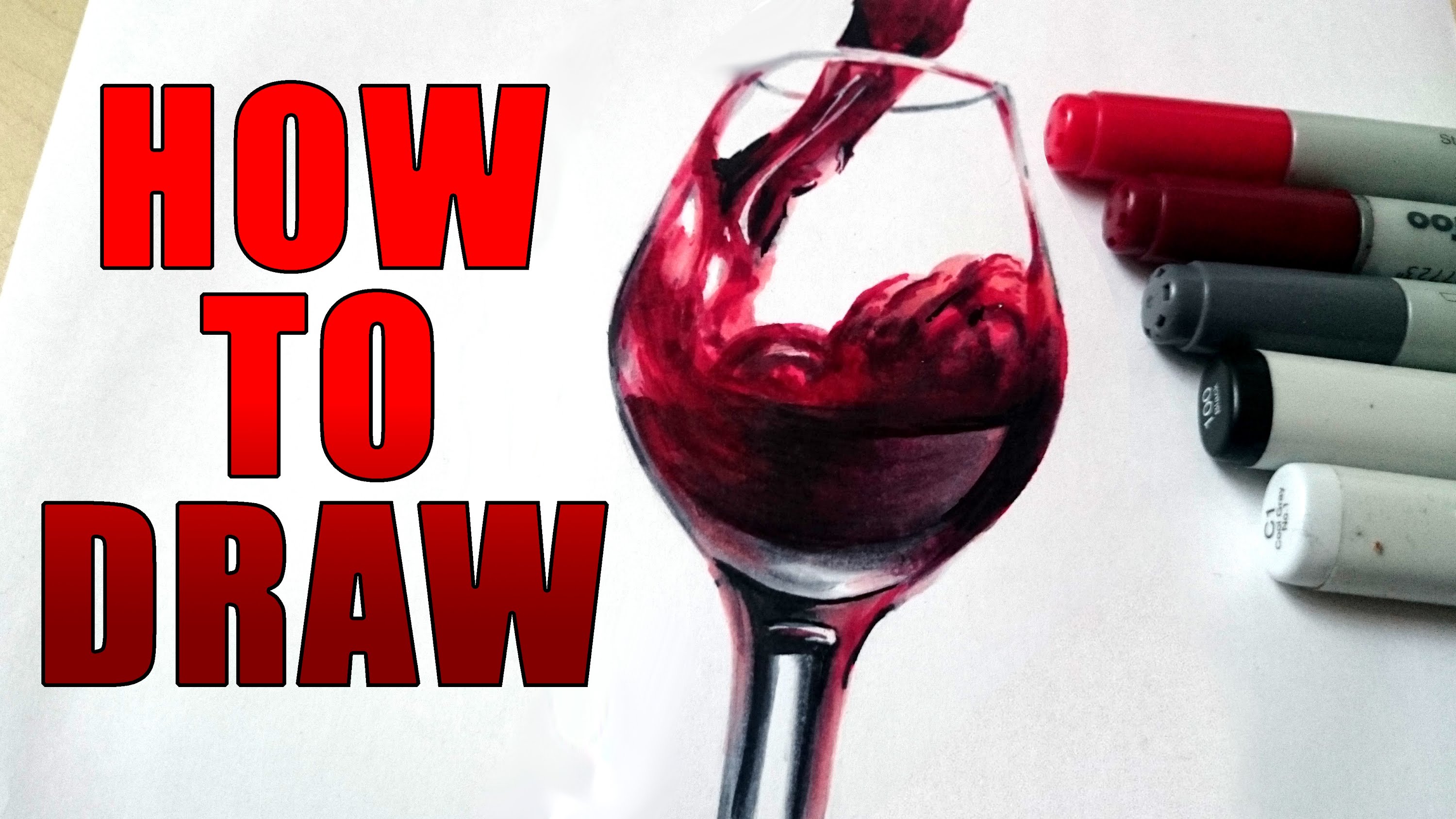 3000x1688 How To Draw A Realistic Glass Of Wine [Tutorial]