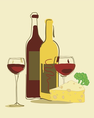 331x414 Wine Drawing Wall Mural Food And Drink Wallpapers Wallpaper