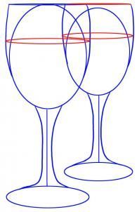 198x302 How To Draw Wine Glasses Step 3 Art Tutorials