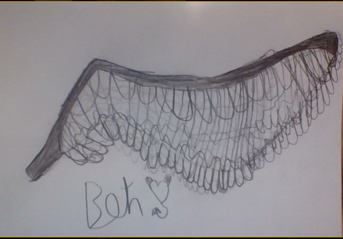 670x467 How To Draw Angel Wings 14 Steps (With Pictures)