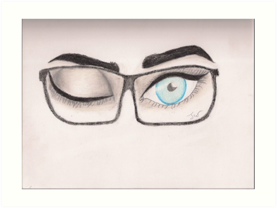 549x413 Winking Eyes Art Prints By Artistjade Redbubble