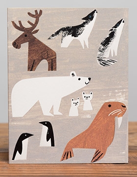 280x362 Winter Animals By Christian Robinson Red Cap Cards Holiday