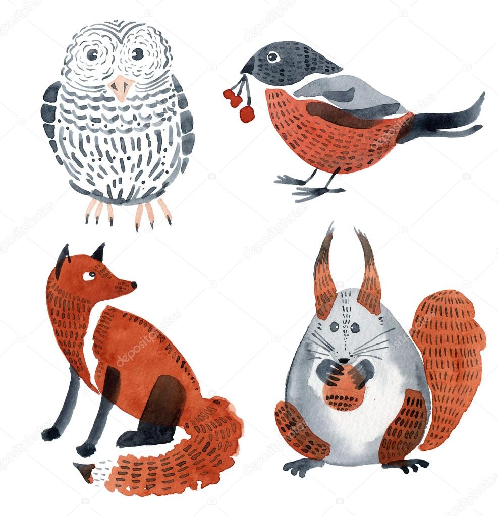 Winter Animals Drawing at GetDrawings | Free download