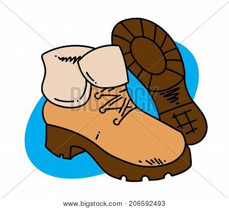 450x410 Winter Boots Cartoon Hand Drawn Vector Amp Photo Bigstock