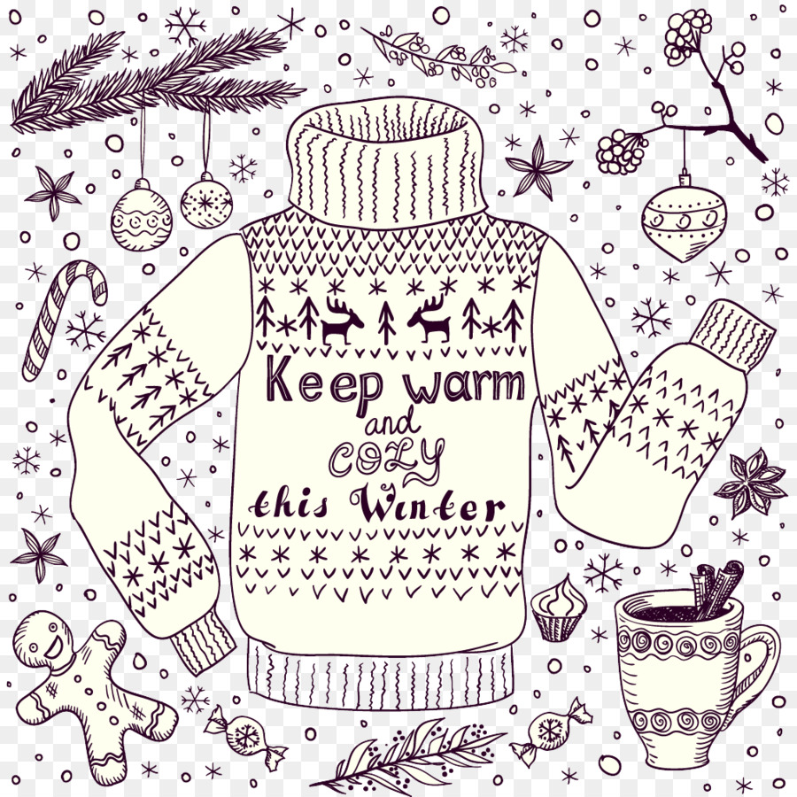 900x900 Christmas Drawing Illustration