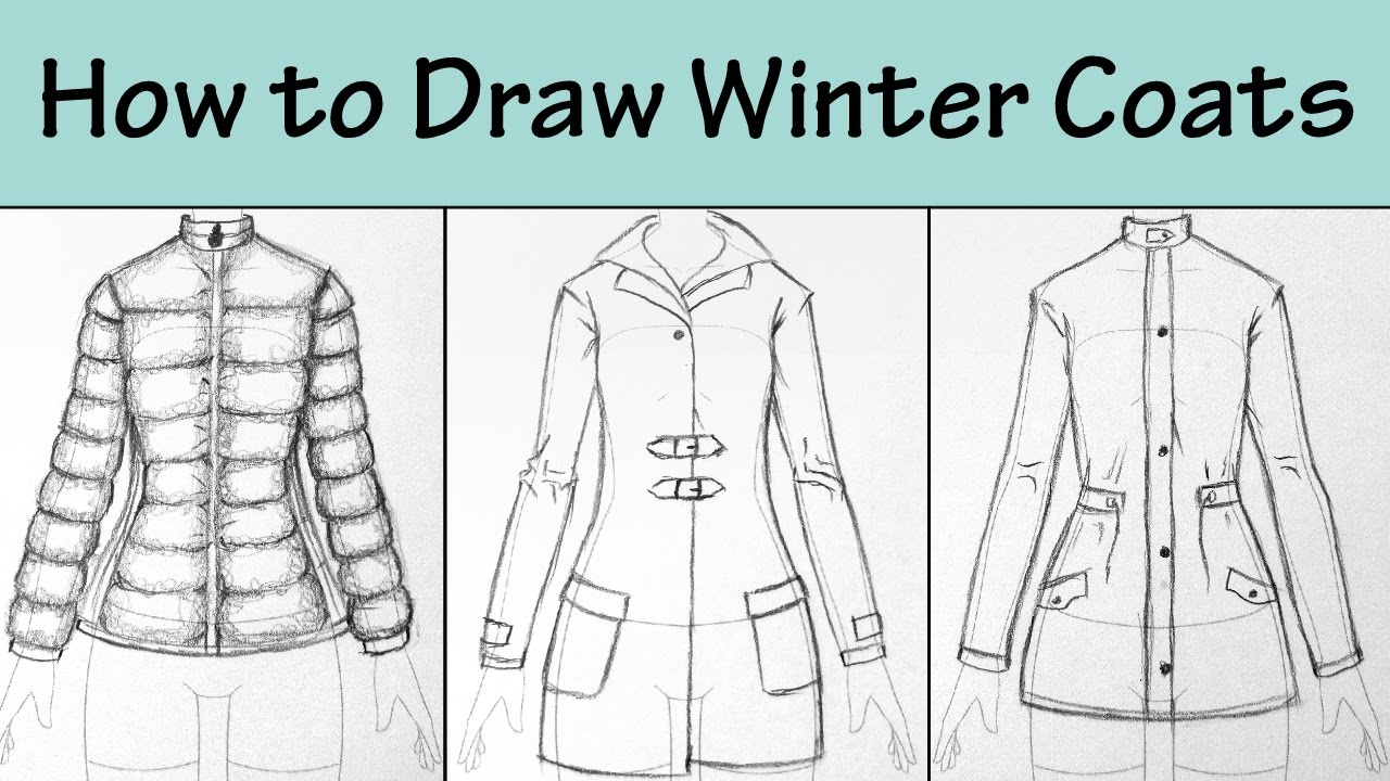 1280x720 How To Draw Winter Coats 3 Ways.