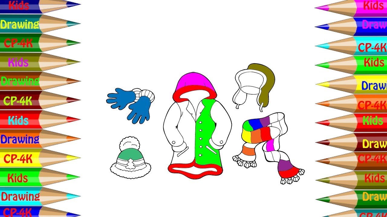 1280x720 Kids Drawing Winter Accessories How To Draw Winter Accessories