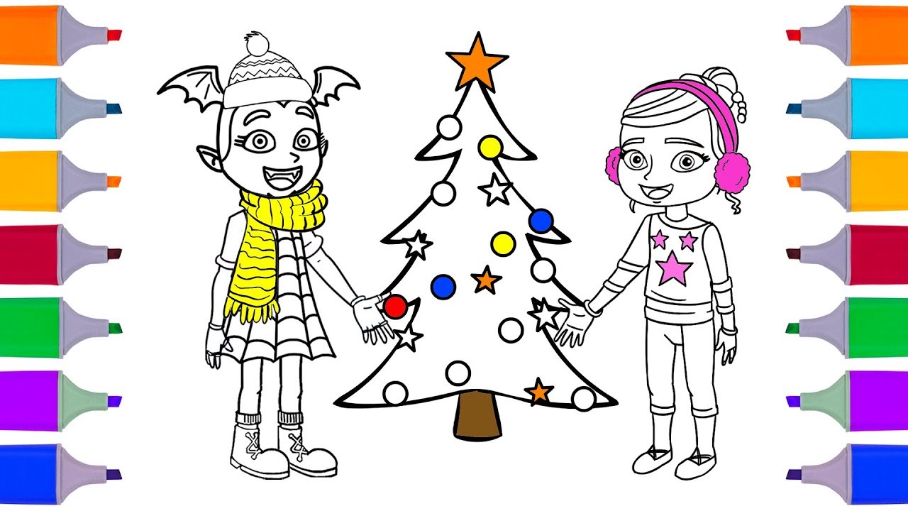 1280x720 Vampirina Winter Dress Coloring Pages How To Draw Vampirina