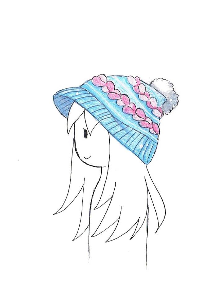 694x928 How To Draw Winter Hat By Mike