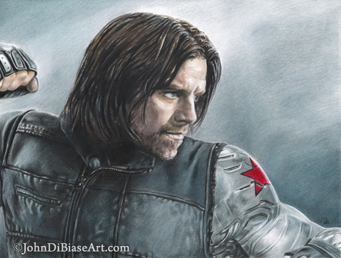 700x531 Colored Pencil Drawing Of Sebastian Stan As The Winter Soldier