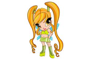 300x200 How To Draw Flora's Pixie, Chatta From Winx
