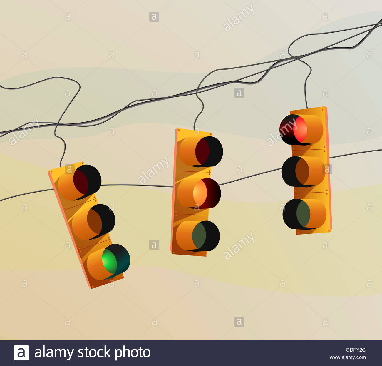 1300x1245 Illustration Or Drawing Of Some Traffic Lights Hanging From Some