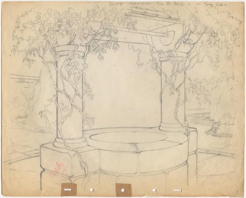 800x643 Animated Snow White's Wishing Well Sketch Snow White